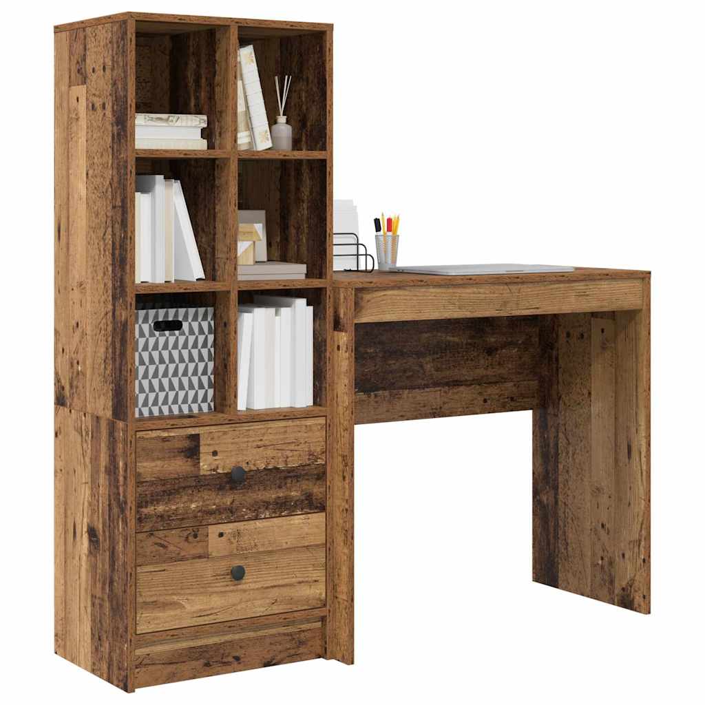 Desk with drawers 2 pcs Reclaimed wood