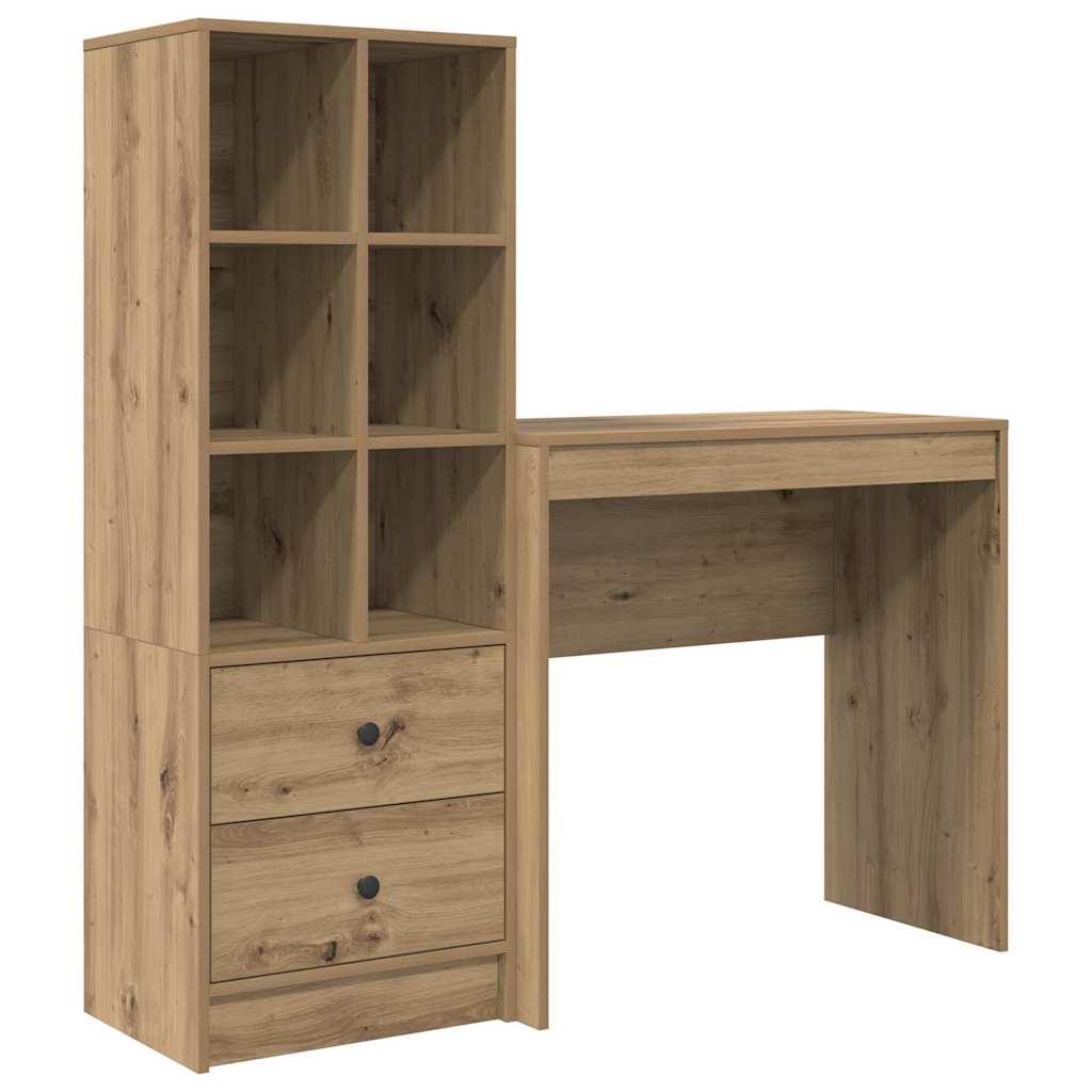 Schreibtisch mit Schubladen 2 pcs Artisan-Eiche