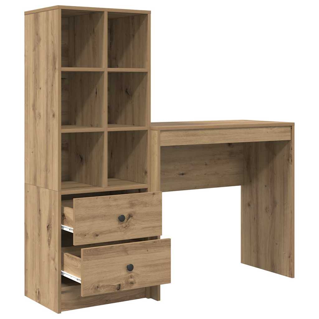 Schreibtisch mit Schubladen 2 pcs Artisan-Eiche