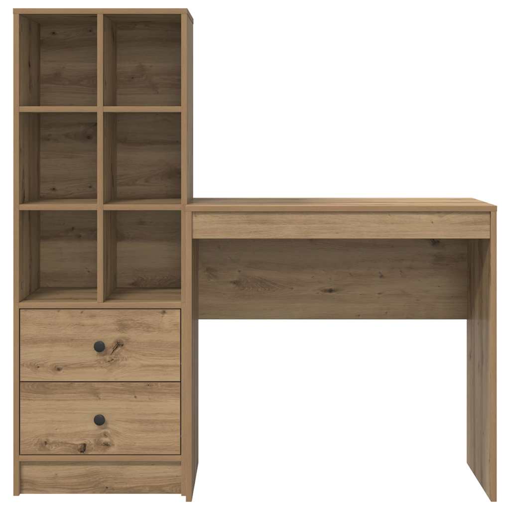 Schreibtisch mit Schubladen 2 pcs Artisan-Eiche