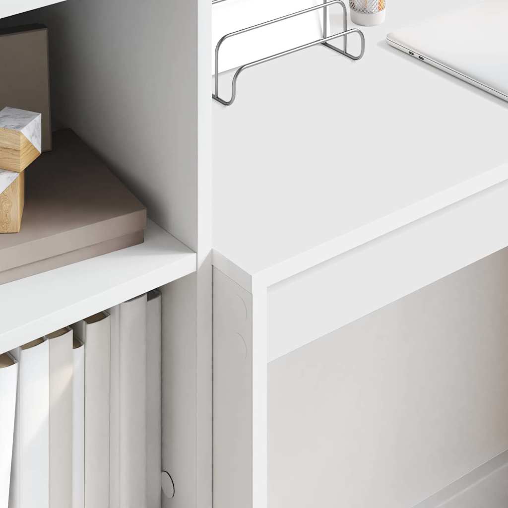 Desk with Drawers 2 pcs White