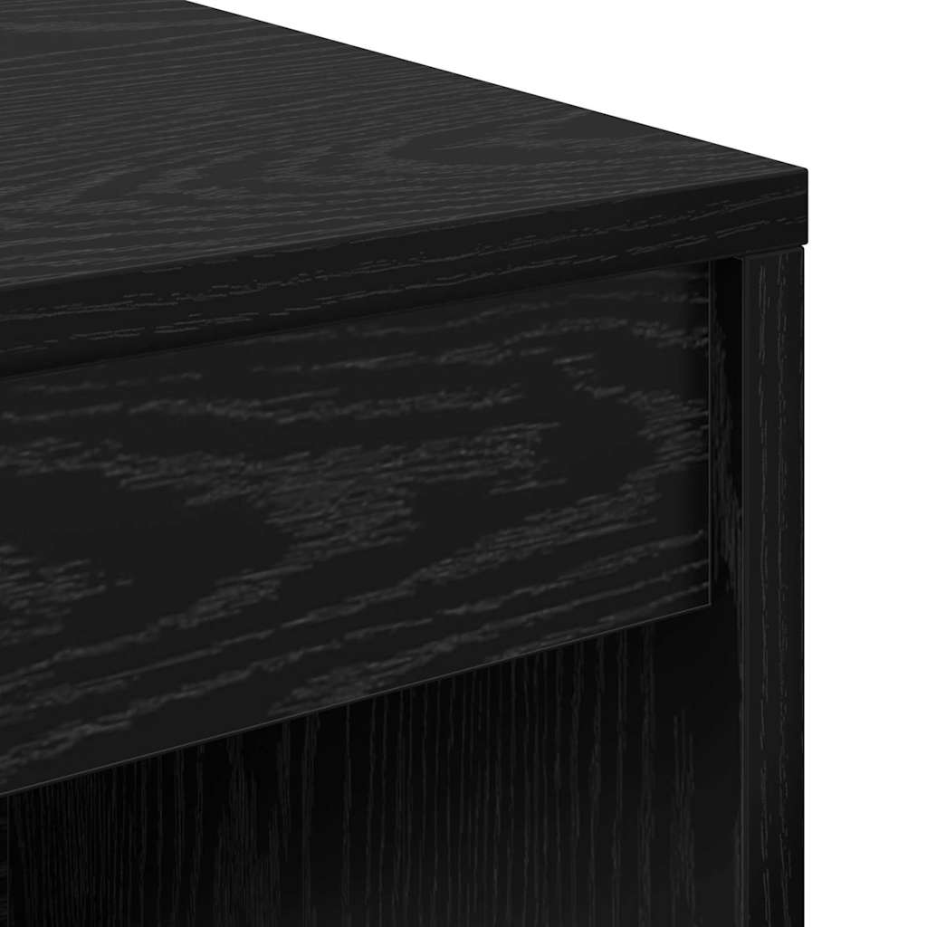 Desk with Drawers 2 pcs Black Oak Effect