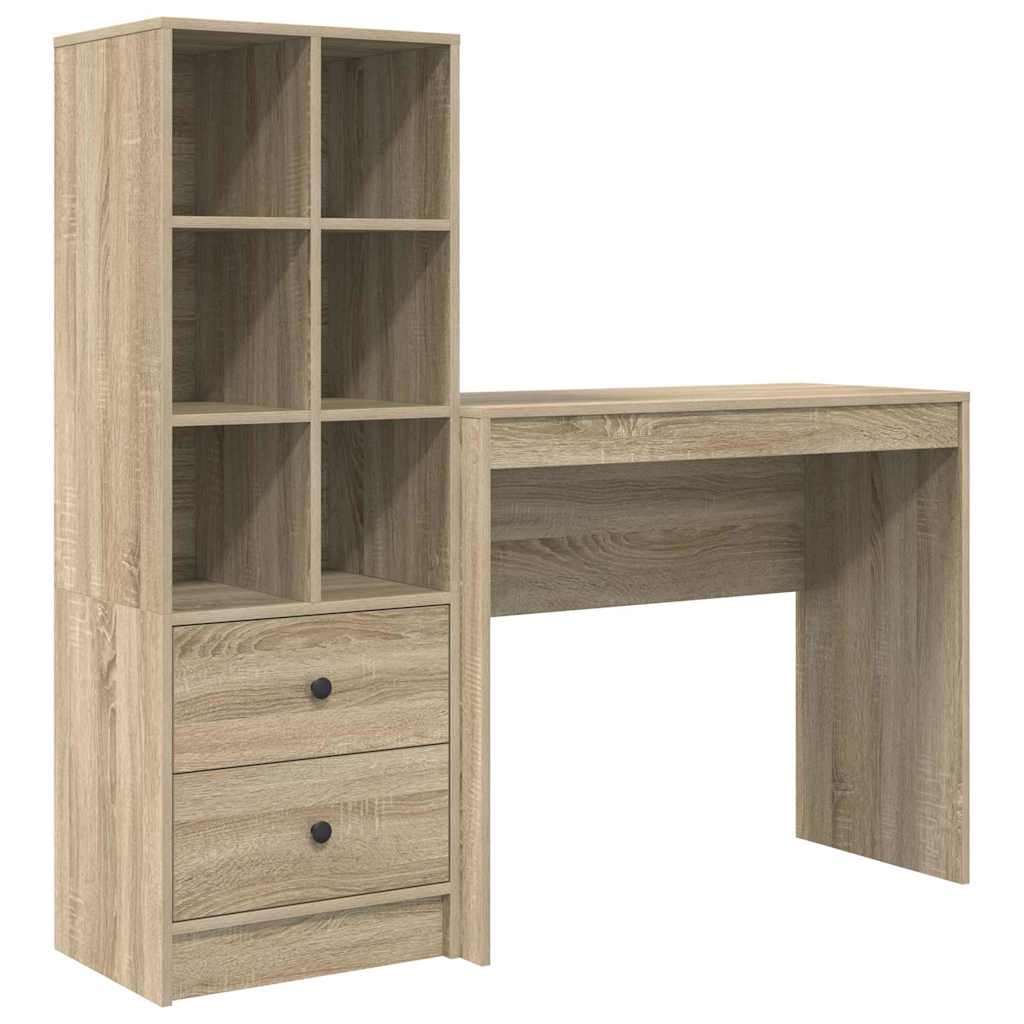 Schreibtisch mit Schubladen 2 pcs Sonoma-Eiche