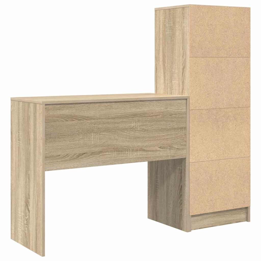 Schreibtisch mit Schubladen 2 pcs Sonoma-Eiche
