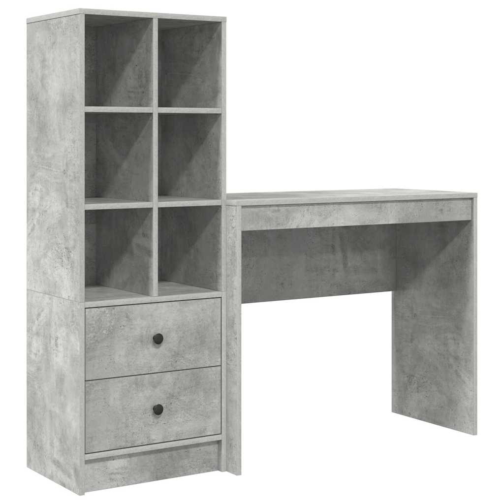 Bureaux avec tiroirs 2 pcs Gris béton