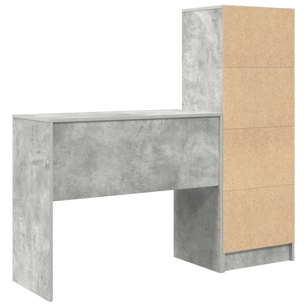 Bureaux avec tiroirs 2 pcs Gris béton