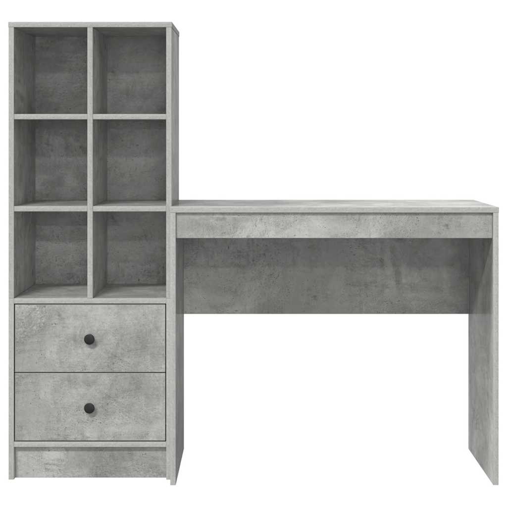 Bureaux avec tiroirs 2 pcs Gris béton