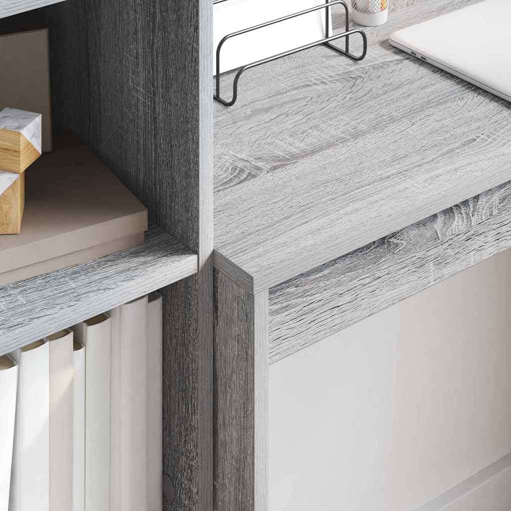 Schreibtisch mit Schubladen 2 pcs Graues Sonoma
