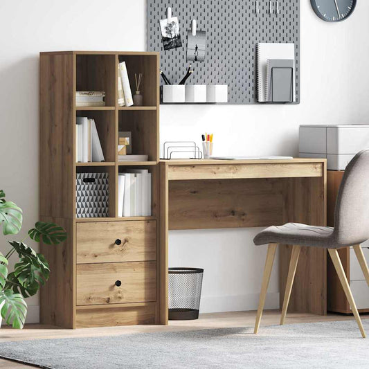 Schreibtisch mit Schubladen 2 pcs Artisan-Eiche