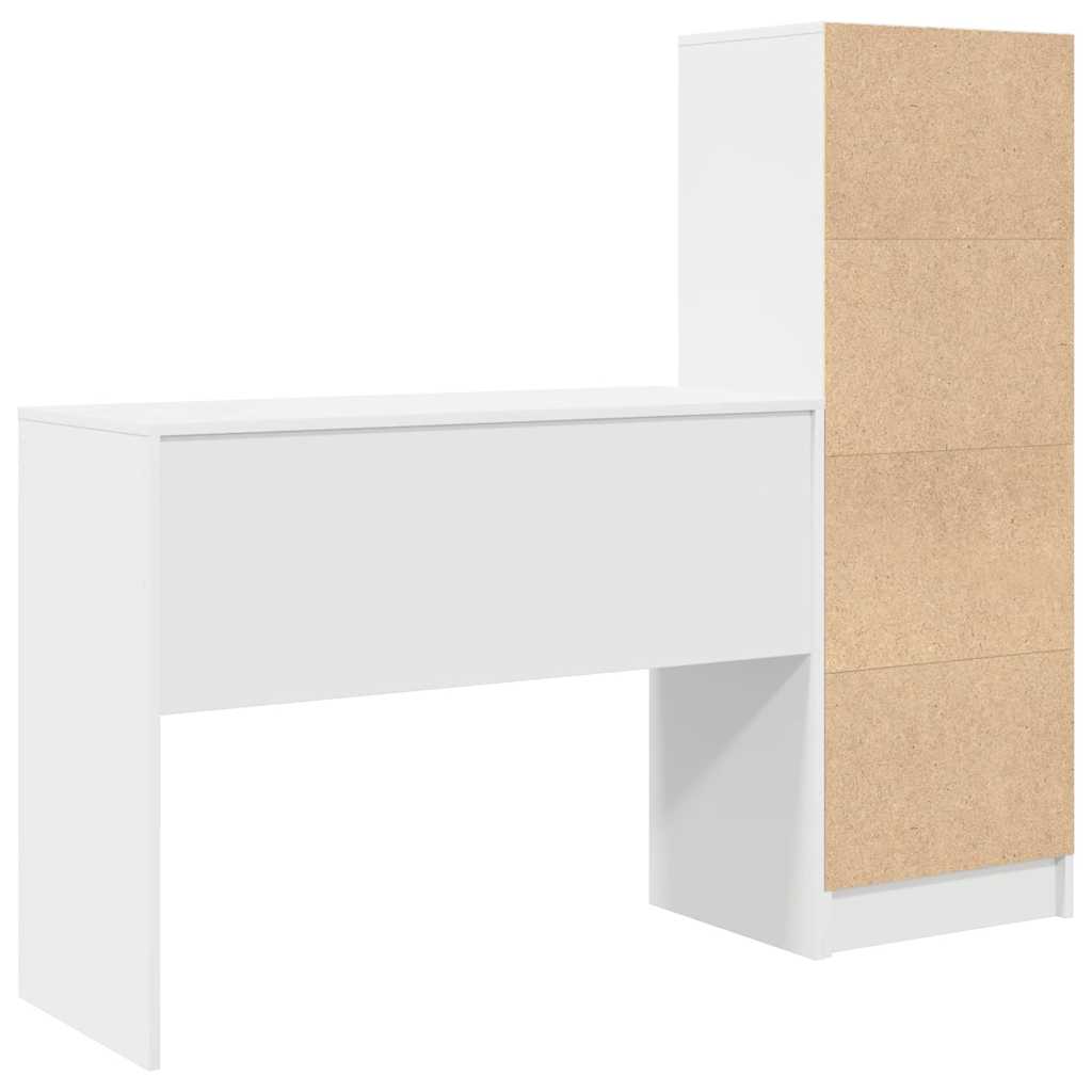 Desk with drawers 2 pcs White