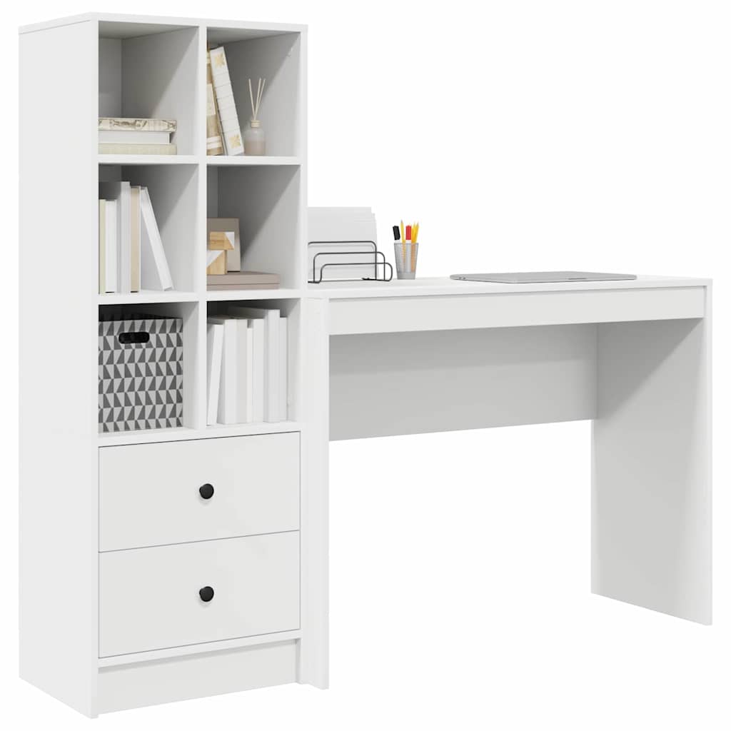 Desk with drawers 2 pcs White