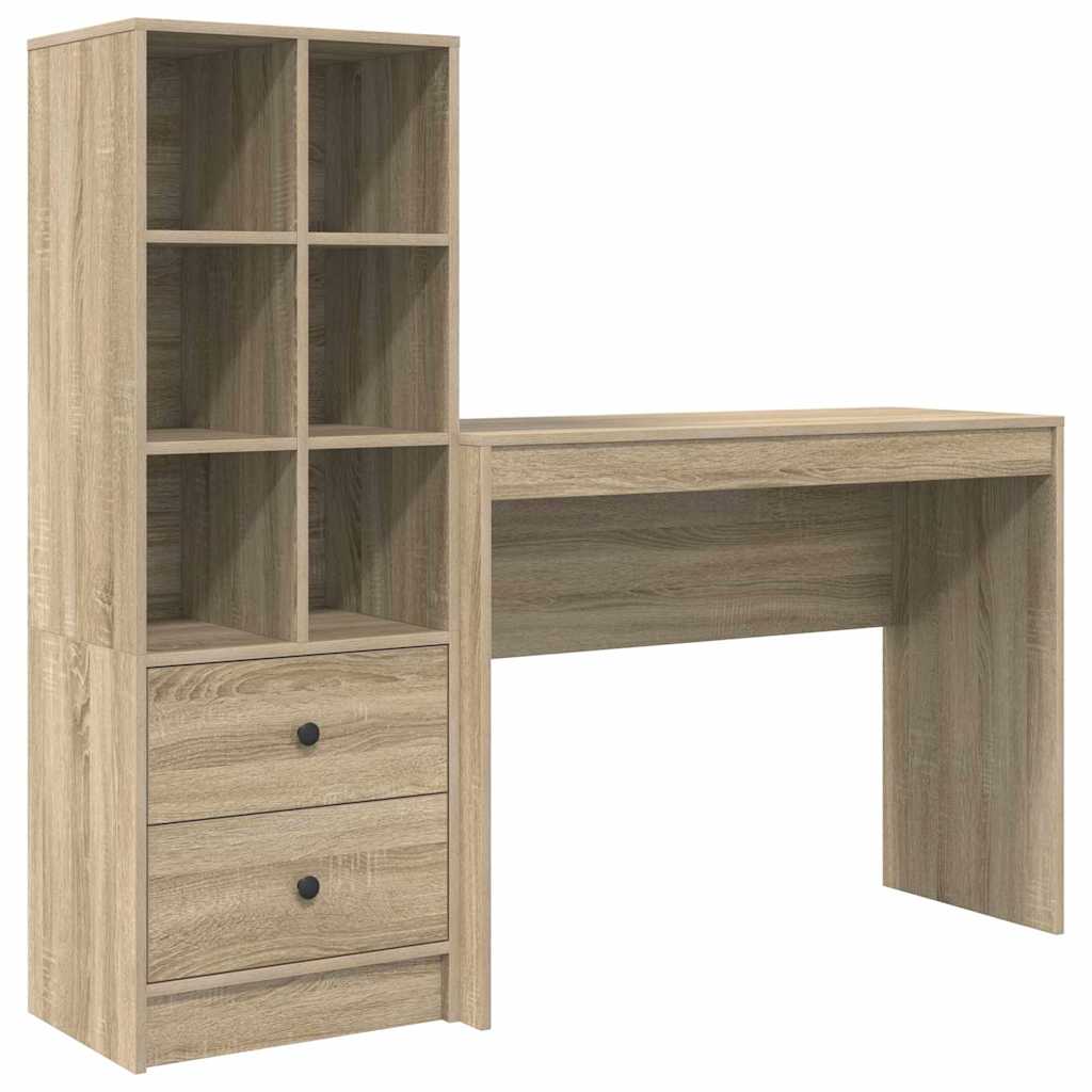 Schreibtisch mit Schubladen 2 pcs Sonoma-Eiche
