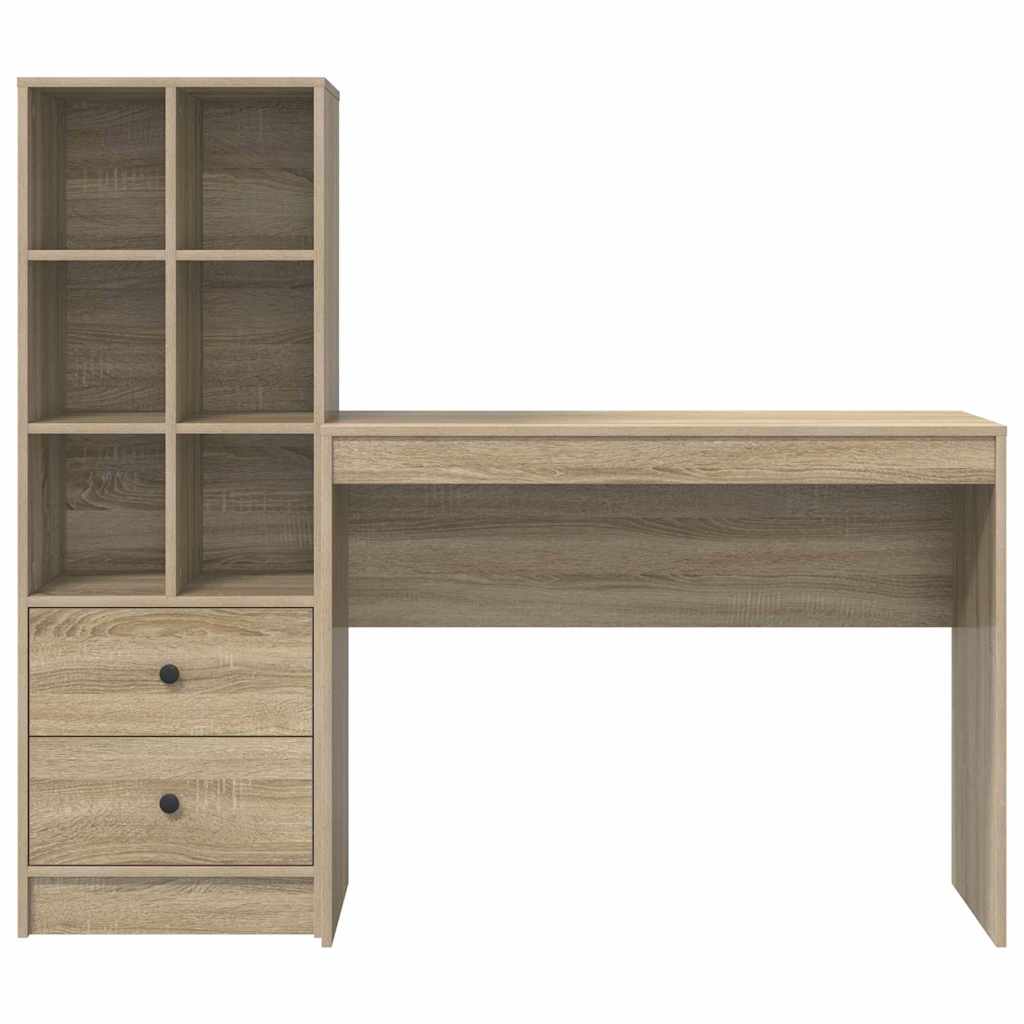 Schreibtisch mit Schubladen 2 pcs Sonoma-Eiche