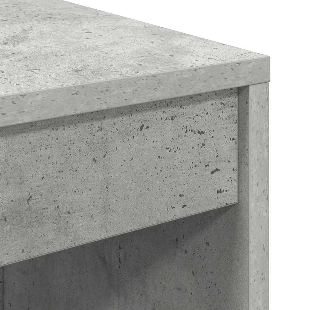 Desk with Drawers 2 pcs Concrete Grey