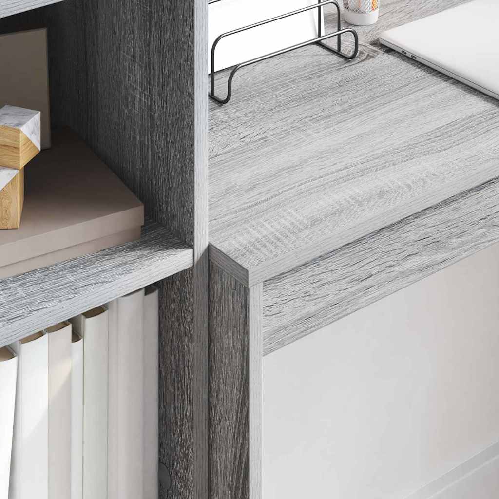 Schreibtisch mit Schubladen 2 pcs Graues Sonoma