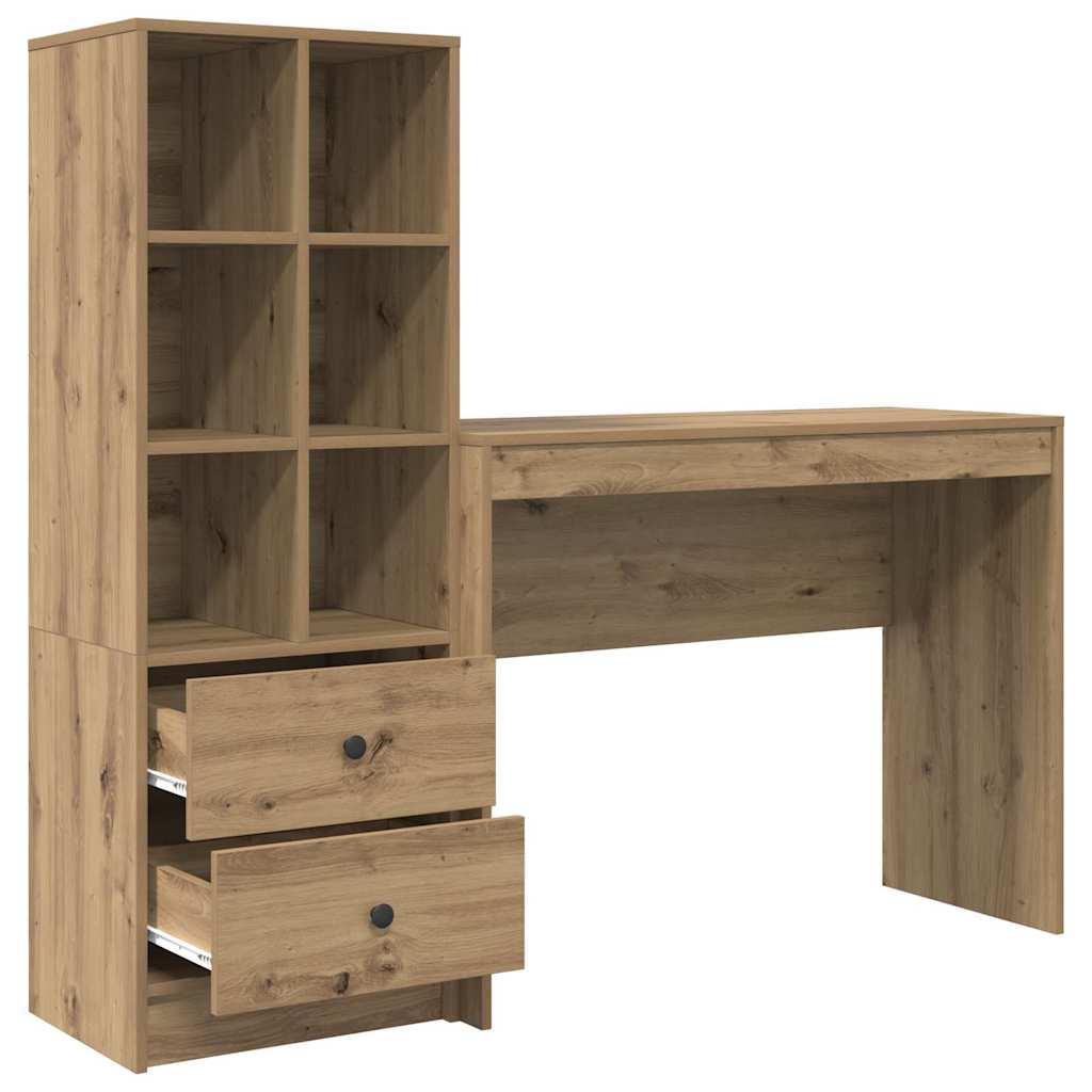 Schreibtisch mit Schubladen 2 pcs Artisan-Eiche