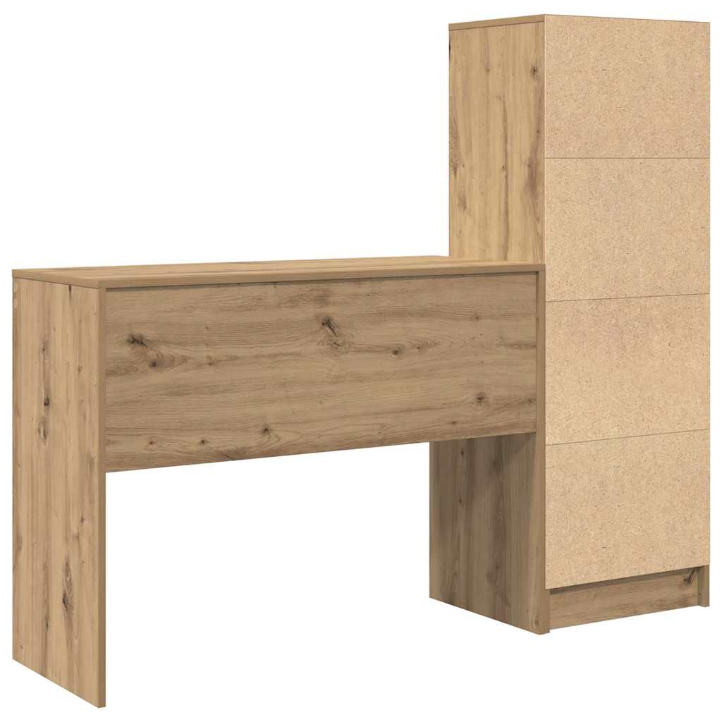 Schreibtisch mit Schubladen 2 pcs Artisan-Eiche