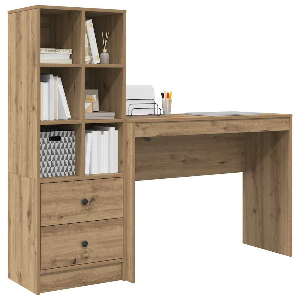 Schreibtisch mit Schubladen 2 pcs Artisan-Eiche