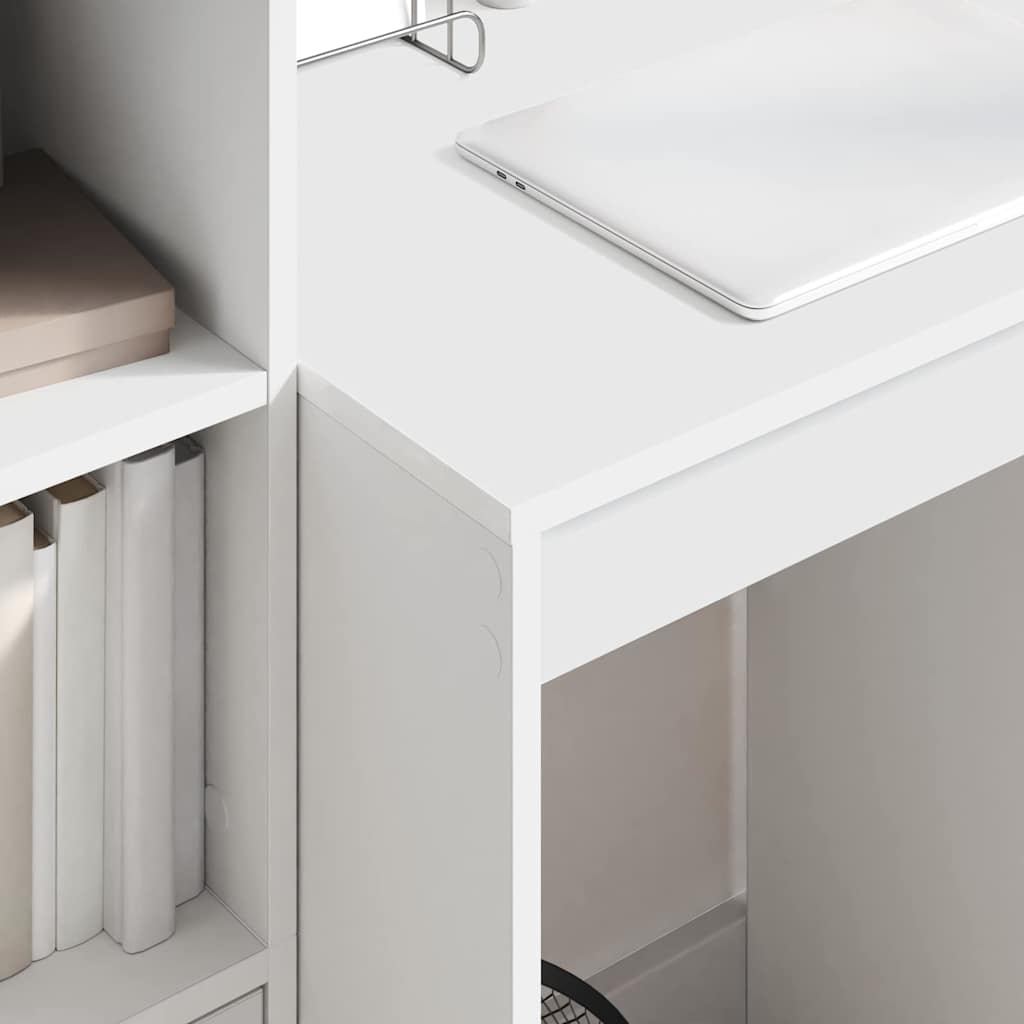 Desk with Drawers 2 pcs White