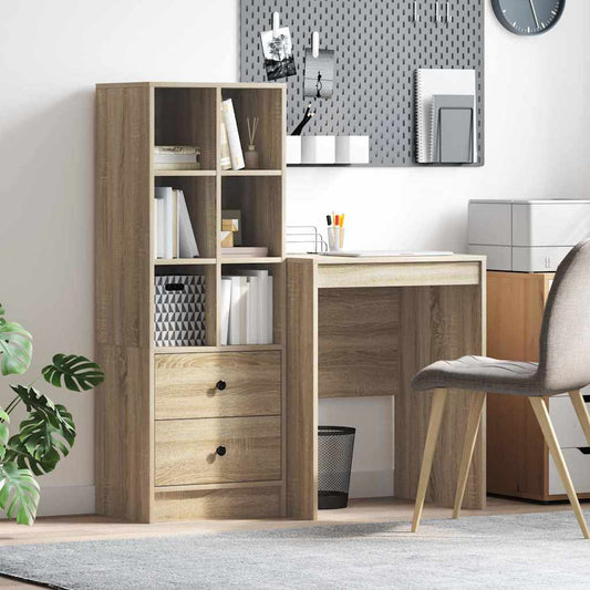 Schreibtisch mit Schubladen 2 pcs Sonoma-Eiche
