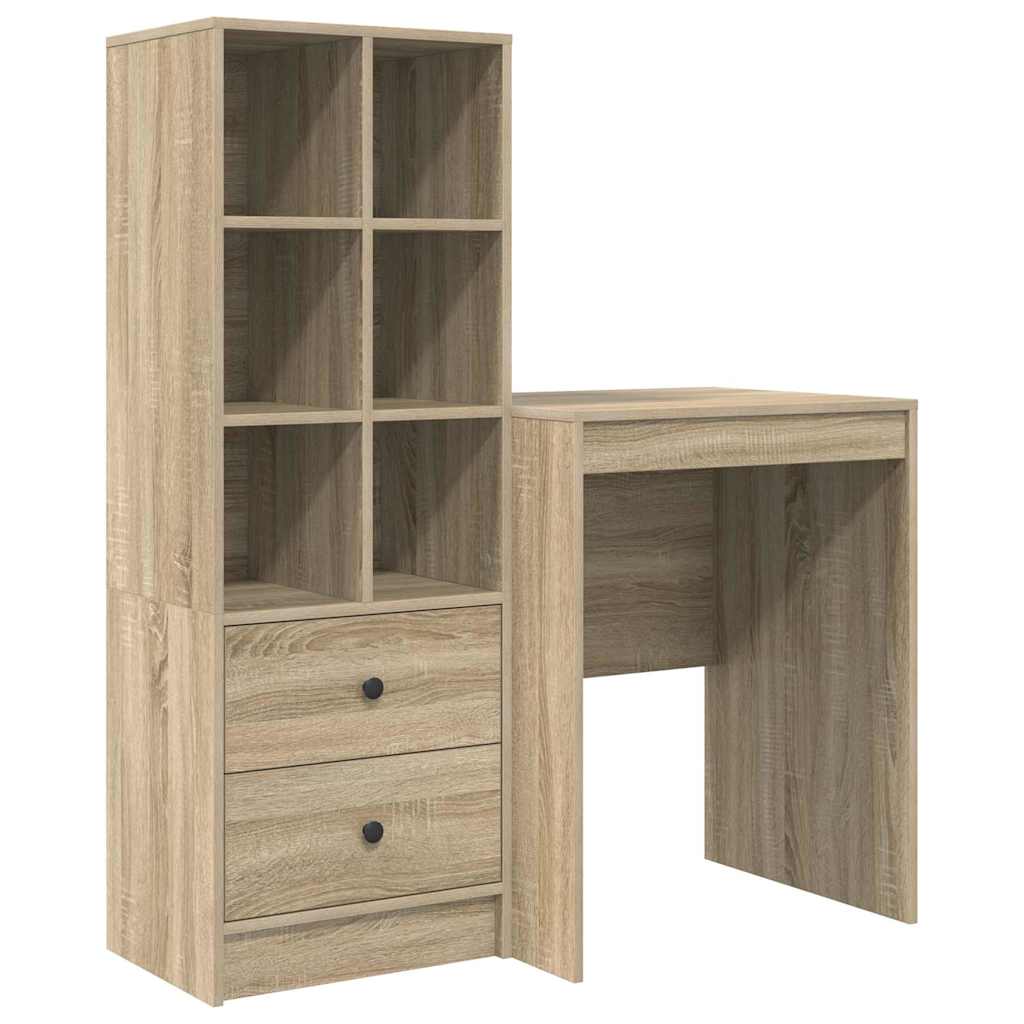 Schreibtisch mit Schubladen 2 pcs Sonoma-Eiche