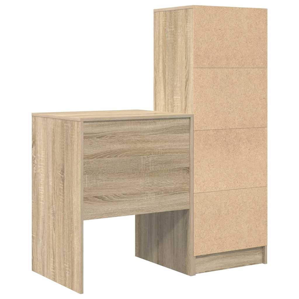 Schreibtisch mit Schubladen 2 pcs Sonoma-Eiche
