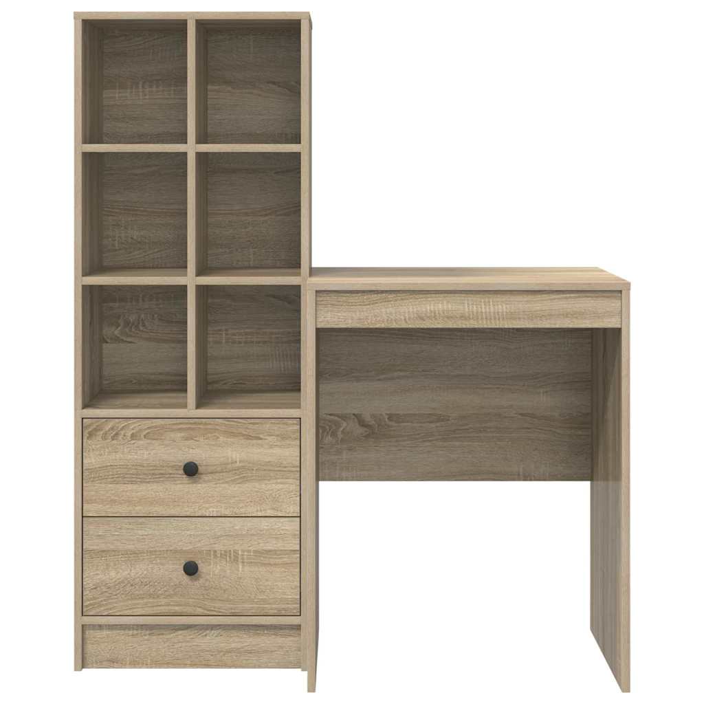 Schreibtisch mit Schubladen 2 pcs Sonoma-Eiche