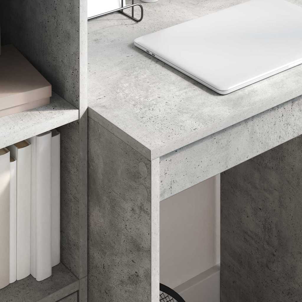 Bureau avec tiroirs 2 pcs Béton Gris