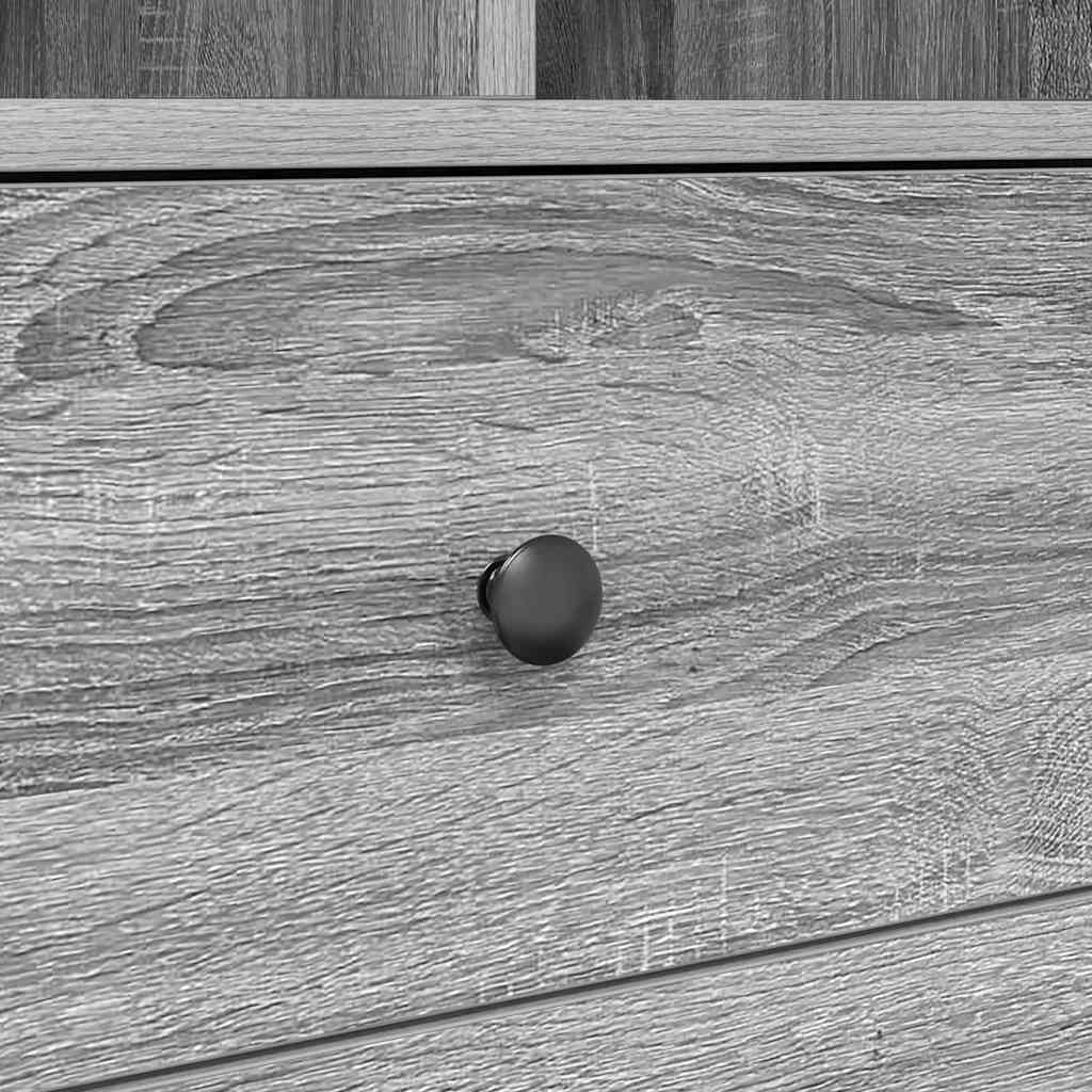 Bureau avec tiroirs 2 pcs Sonoma gris