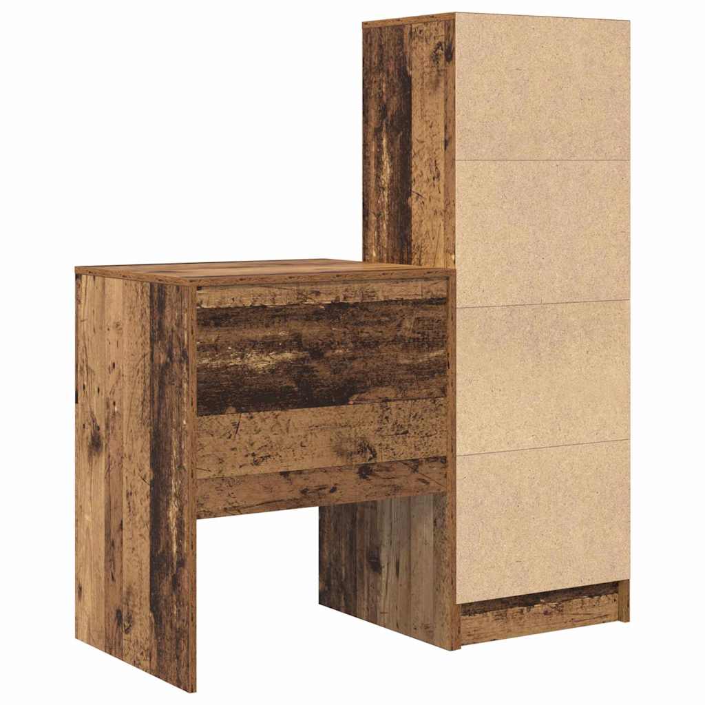 Desk with drawers 2 pcs reclaimed wood