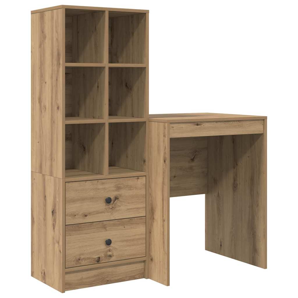 Schreibtisch mit Schubladen 2 pcs Artisan-Eiche