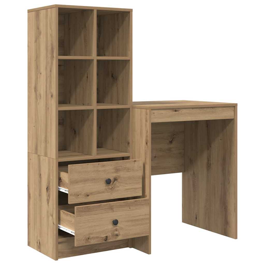 Schreibtisch mit Schubladen 2 pcs Artisan-Eiche