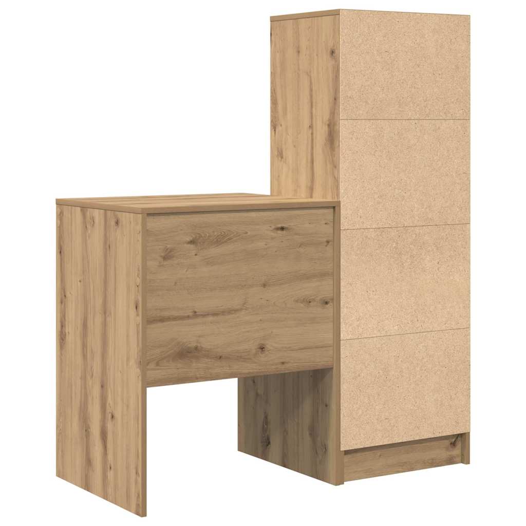 Schreibtisch mit Schubladen 2 pcs Artisan-Eiche