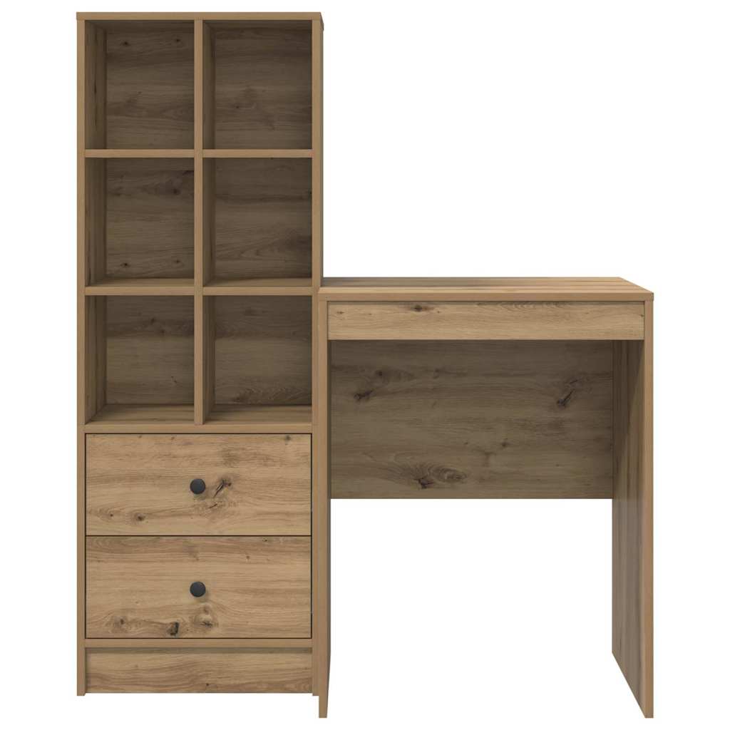 Schreibtisch mit Schubladen 2 pcs Artisan-Eiche