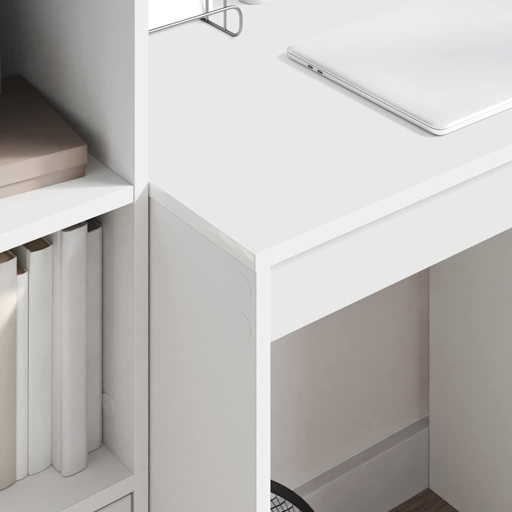 Desk with Drawers 2 pcs White