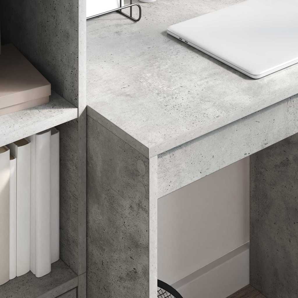 Bureau avec tiroirs 2 pcs Gris béton