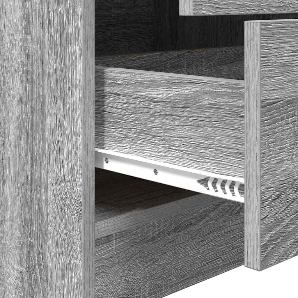 Desk with drawers 2 pcs Sonoma Grey