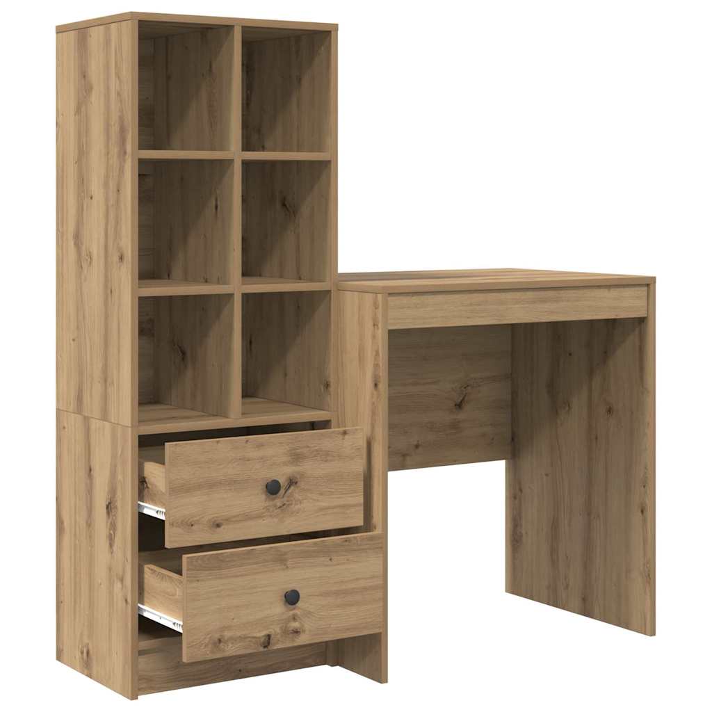 Schreibtisch mit Schubladen 2 pcs Artisan-Eiche
