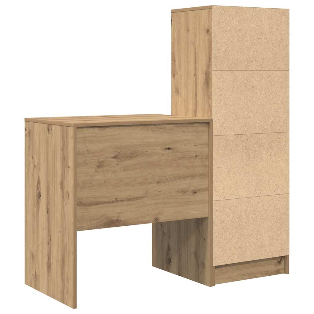 Schreibtisch mit Schubladen 2 pcs Artisan-Eiche