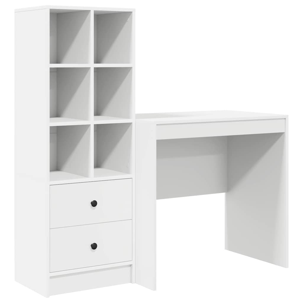 Desk with drawers 2 pcs White