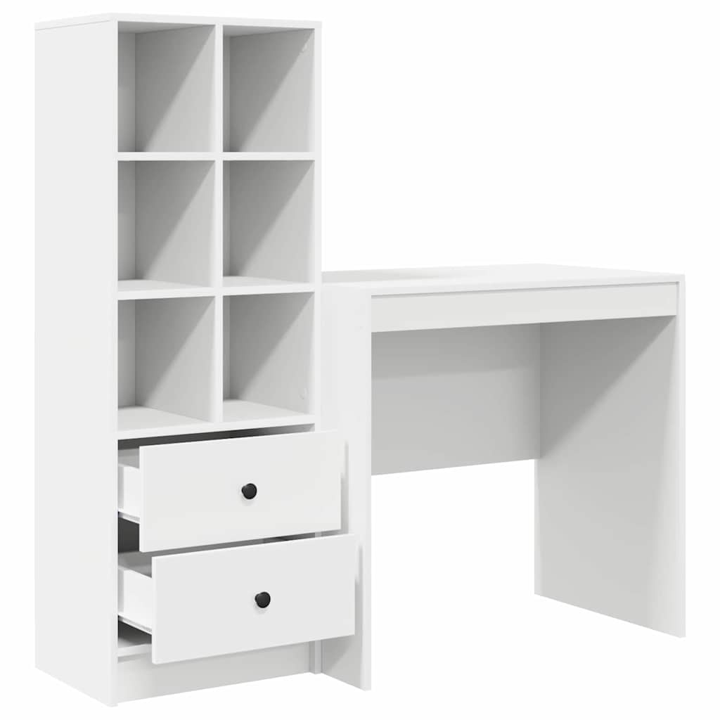 Desk with drawers 2 pcs White