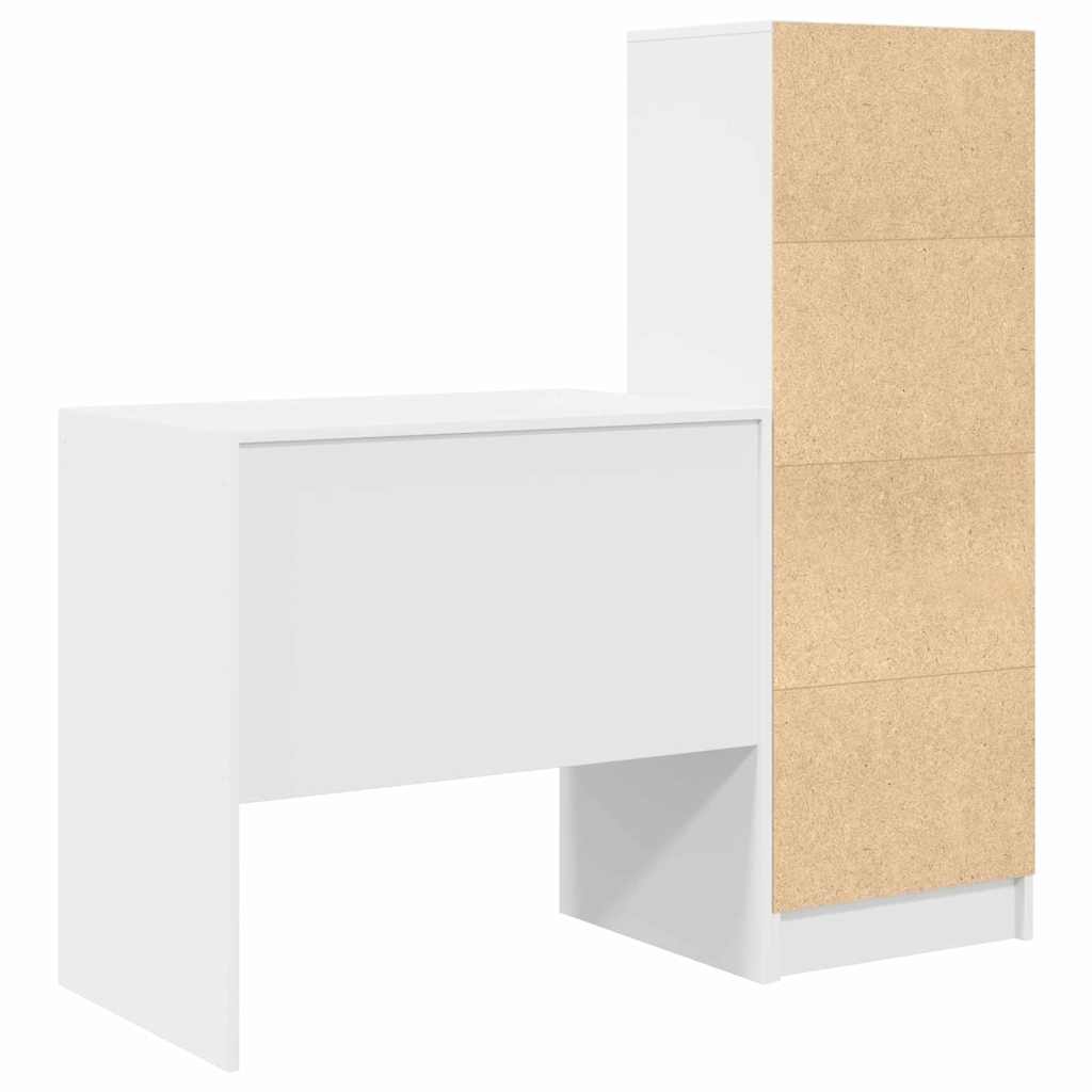 Desk with drawers 2 pcs White