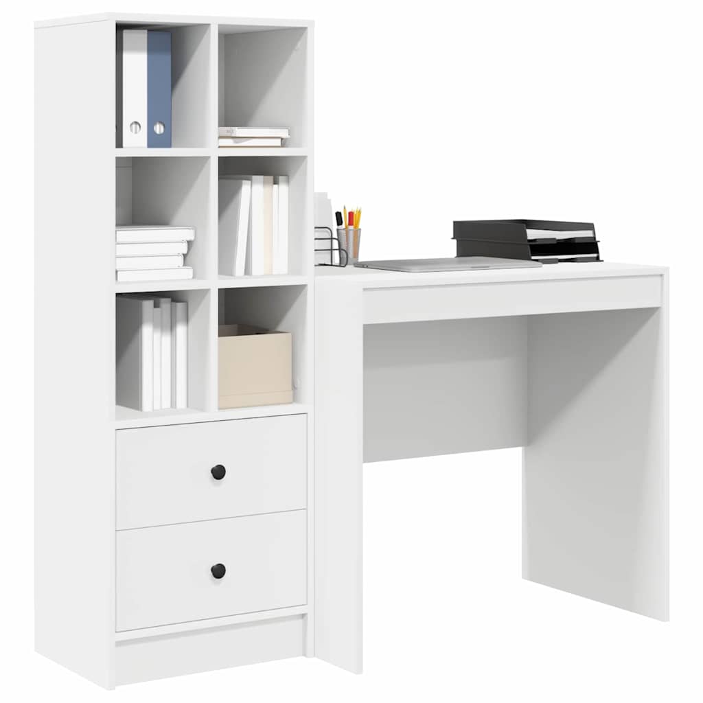 Desk with drawers 2 pcs White