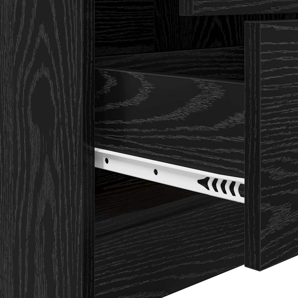 Desk with Drawers 2 pcs Black Oak Look