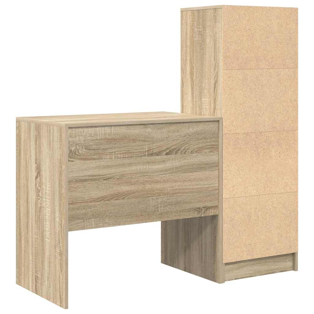 Schreibtisch mit Schubladen 2 pcs Sonoma-Eiche
