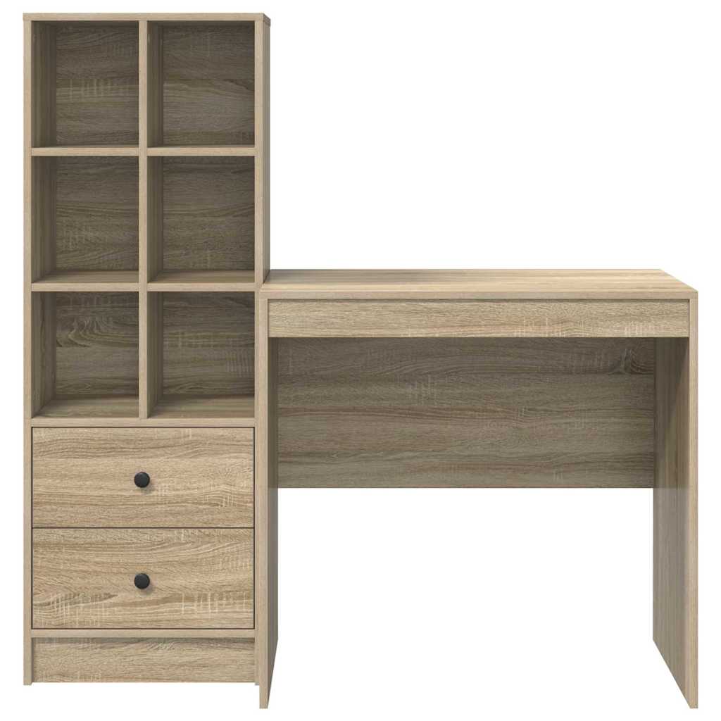 Schreibtisch mit Schubladen 2 pcs Sonoma-Eiche