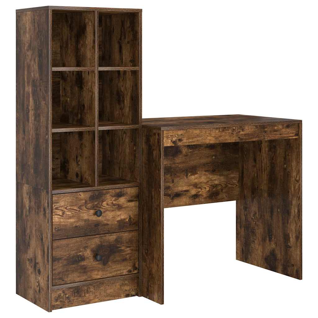 Desk with drawers 2 pcs Smoked Oak