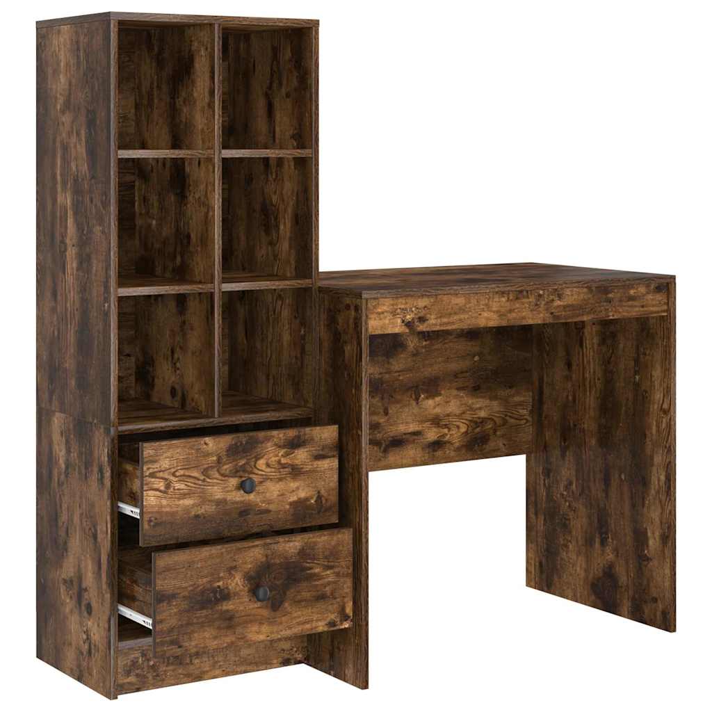 Desk with drawers 2 pcs Smoked Oak