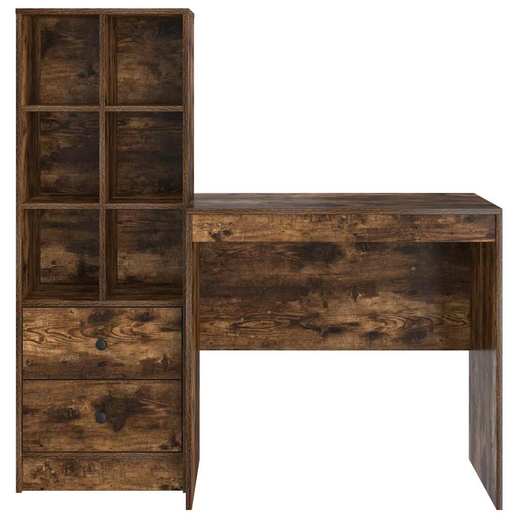 Desk with drawers 2 pcs Smoked Oak