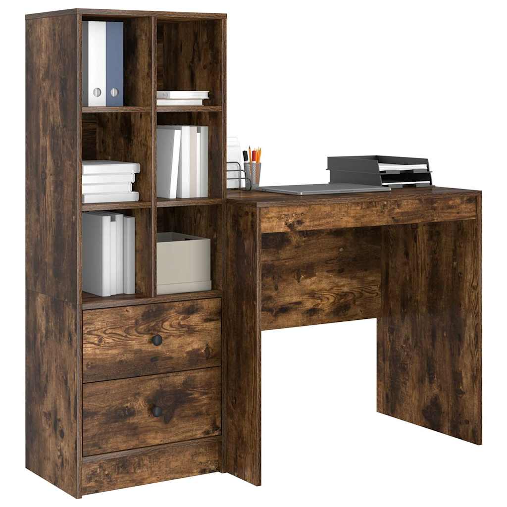 Desk with drawers 2 pcs Smoked Oak
